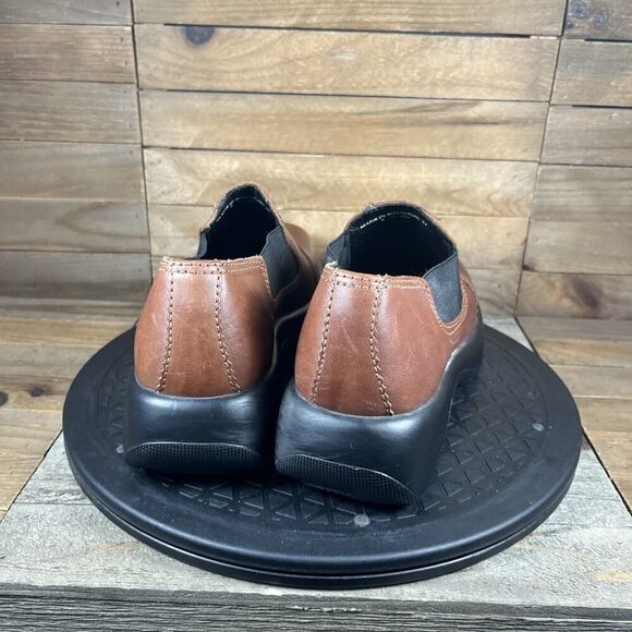 Dansko Jocelyn Womens Size 7 Brown Leather Comfort Platform Chunky Loafer Shoes - Picture 4 of 10